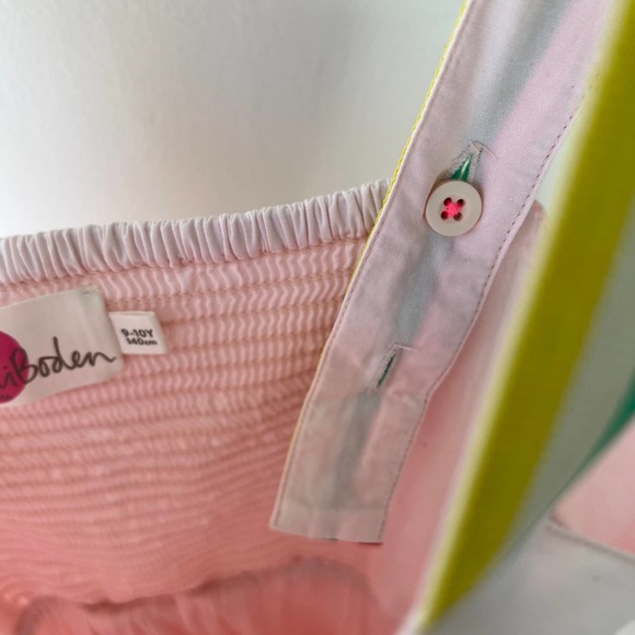 Mini Boden Pink Dress with Colorful Butterfly Design - Picture 9 of 11